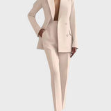 Olívia – Conjunto de Blazer e Calças de Pregas