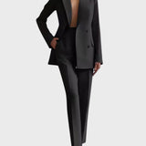 Olívia – Conjunto de Blazer e Calças de Pregas