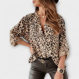 Iara |Blusa moderna com estampado leopardo