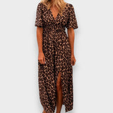 STELLA™ – O Maxi Vestido de Onça que Transforma Seu Visual