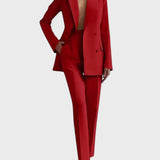 Olívia – Conjunto de Blazer e Calças de Pregas