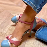 Bellarosa | Sandálias coloridas com nó e tiras, com biqueira redonda