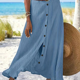 Saia Longa Semi Transparente com Abertura