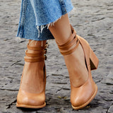 Casilda | Sandálias lisas com tira no tornozelo e sola grossa