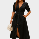 Vestido de ganga com botões