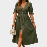 Vestido de ganga com botões