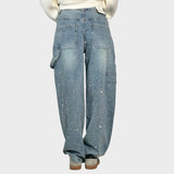 Valerie - Calças de ganga largas com um brilho subtil