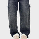 Valerie - Calças de ganga largas com um brilho subtil