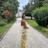 Julieta | Vestido Comprido com Volantes – Gracioso e Romântico