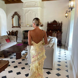 Julieta | Vestido Comprido com Volantes – Gracioso e Romântico