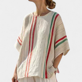 Beatriz | Conjunto Mediterrâneo Daisy Linho Bambu Listras