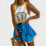 Beatriz| Vestido Mini Com Toque Marinho Premium Atraente