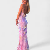 Julieta | Vestido Comprido com Volantes – Gracioso e Romântico