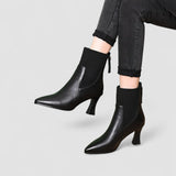 Clara–Botas com plataforma em Couro