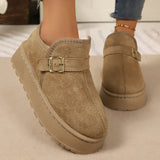 Aurora | Botas com plataforma em camurça sintética com forro quente e sola antiderrapante