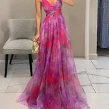 Madeline | Vestido Longo Floral para uma Elegância sem Esforço