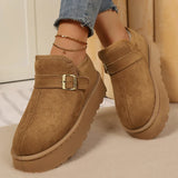 Aurora | Botas com plataforma em camurça sintética com forro quente e sola antiderrapante