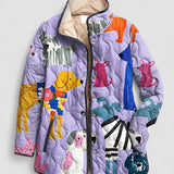 Andrea | Jaqueta Casual Feminina Com Estampa De Cachorros