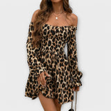 Vestido com estampado de leopardo encantador