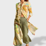 Inês™ ｜ Conjunto de Linho Leve de Verão