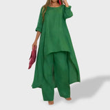 Filipa™ | Conjunto Leve de Linho para as Férias