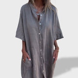 Beatriz™｜Vestido Solto em Linho