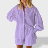 Maud | Conjunto de camisa e shorts de linho chique