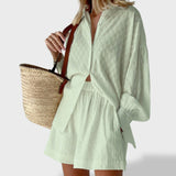 Maud | Conjunto de camisa e shorts de linho chique