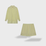 Maud | Conjunto de camisa e shorts de linho chique