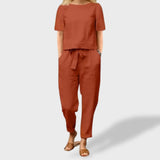 Helena™｜Conjunto de Verão – Linho e Algodão