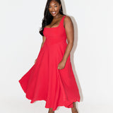 Amélia™ | Vestido Midi Intemporal e Fluido