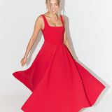 Amélia™ | Vestido Midi Intemporal e Fluido